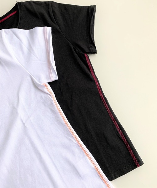 Q（キュー）の「デイリー半袖T（Tシャツ/カットソー・レディース・ホワイト/ブラック・MEDIUM）」の7枚目の写真