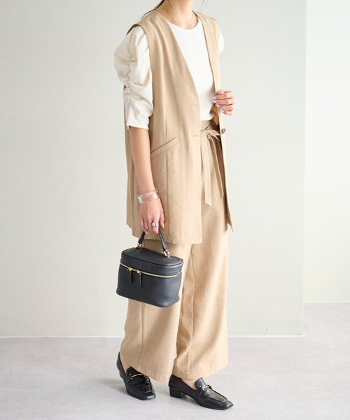 DISCOAT（ディスコート）の「【WEB限定】パワショル5分袖プルオーバー（Tシャツ/カットソー・レディース・オフホワイト/ホワイト×ブラック/ブラック/グリーン/ブラウン・FREE）」の7枚目の写真