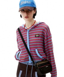 Stripe Knit Hoodie/ストライプニットフーディー