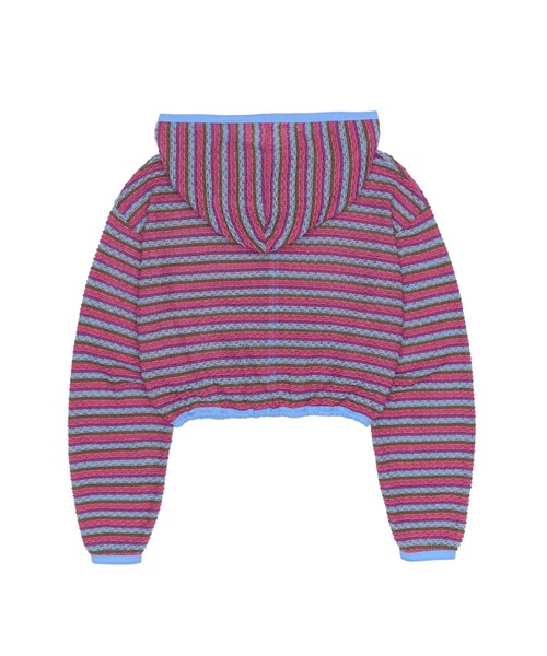 SCULPTOR（スカルプター）の「Stripe Knit Hoodie/ストライプニットフーディー（カーディガン/ボレロ・レディース・グリーン/ピンク/パープル・ONE SIZE）」の20枚目の写真