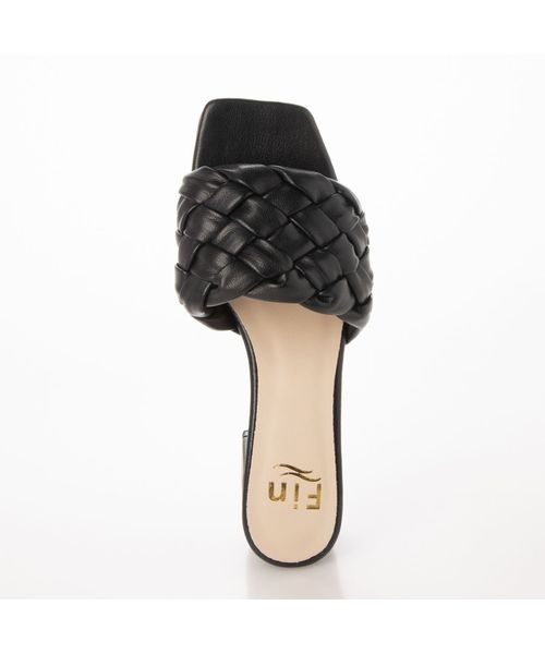 Fin（フィン）の「スクエアトゥ編み込ミュール【低反発スポンジ入り】（サンダル・レディース・ブラック/アイボリー/ブラウン・L/S/M/LL）」の6枚目の写真