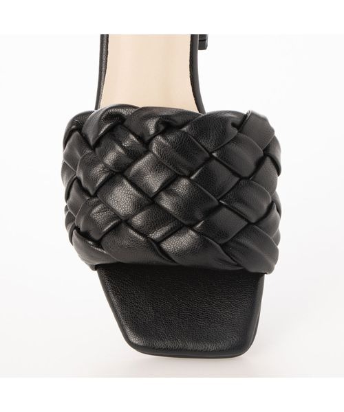 Fin（フィン）の「スクエアトゥ編み込ミュール【低反発スポンジ入り】（サンダル・レディース・ブラック/アイボリー/ブラウン・L/S/M/LL）」の8枚目の写真