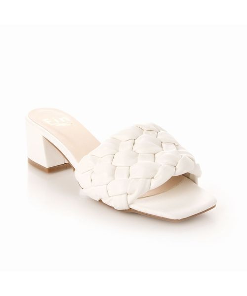 Fin（フィン）の「スクエアトゥ編み込ミュール【低反発スポンジ入り】（サンダル・レディース・ブラック/アイボリー/ブラウン・L/S/M/LL）」の15枚目の写真