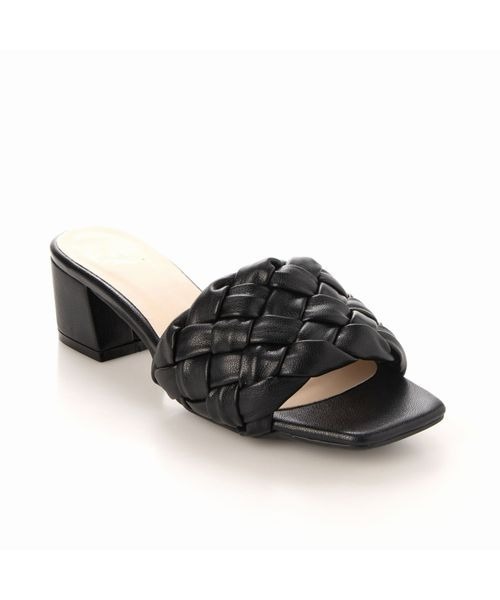 Fin（フィン）の「スクエアトゥ編み込ミュール【低反発スポンジ入り】（サンダル・レディース・ブラック/アイボリー/ブラウン・L/S/M/LL）」の16枚目の写真