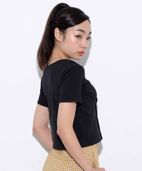 X-girl（エックスガール）の「2WAY S/S CARDIGAN（カーディガン/ボレロ・レディース・ホワイト/ブラック/ダークグリーン・S/M）」の14枚目の写真