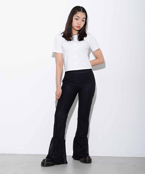 X-girl（エックスガール）の「2WAY S/S CARDIGAN（カーディガン/ボレロ・レディース・ホワイト/ブラック/ダークグリーン・S/M）」の19枚目の写真