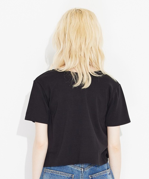 X-girl（エックスガール）の「2WAY S/S CARDIGAN（カーディガン/ボレロ・レディース・ホワイト/ブラック/ダークグリーン・S/M）」の7枚目の写真