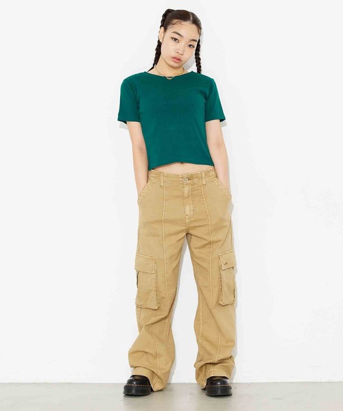 X-girl（エックスガール）の「2WAY S/S CARDIGAN（カーディガン/ボレロ・レディース・ホワイト/ブラック/ダークグリーン・S/M）」の13枚目の写真