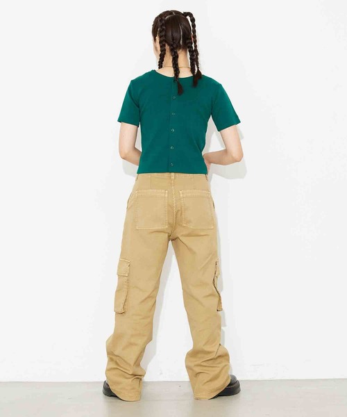 X-girl（エックスガール）の「2WAY S/S CARDIGAN（カーディガン/ボレロ・レディース・ホワイト/ブラック/ダークグリーン・S/M）」の12枚目の写真