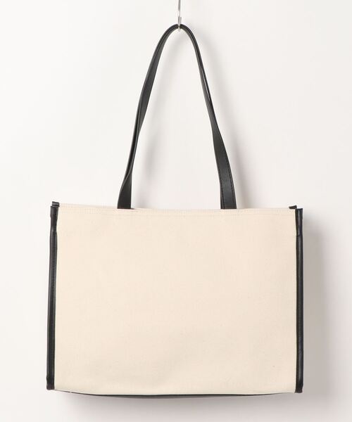 Te chichi TERRASSE（テチチテラス）の「キャンバス合皮コンビトートバッグ（トートバッグ・レディース・ブラウン/ブラック・ﾌﾘ-）」の5枚目の写真
