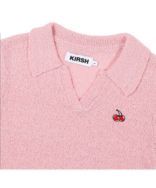 NEW【KIRSH モノチェリーポロシャツ】トップスレディース ポロシャツ KIRSH 韓国ブランドさくらんぼ ロゴ イエロー ライトスカイ LE SSERAFIM ホン・ウンチェ NEW【KIRSH モノチェリーポロシャツ】トップスレディース
