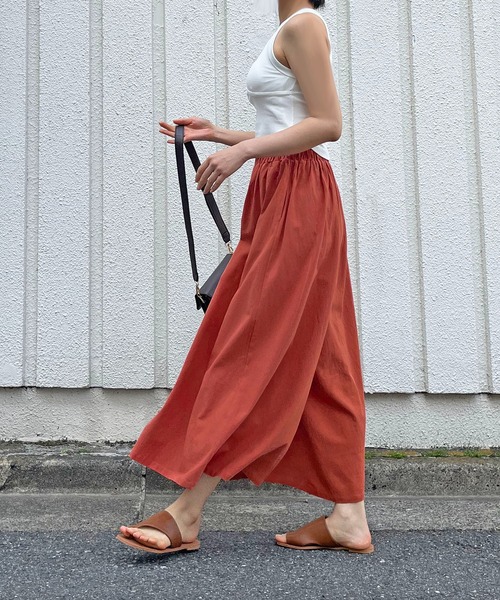 Jewelobe（ジュエローブ）の「ルーズガウチョイージーパンツ（その他パンツ・レディース・ブラック/ベージュ/イエロー/オレンジ/ブルー/ブラック×ホワイト・FREE）」の6枚目の写真