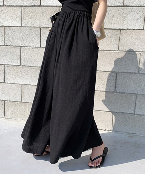 Jewelobe（ジュエローブ）の「ルーズガウチョイージーパンツ（その他パンツ・レディース・ブラック/ベージュ/イエロー/オレンジ/ブルー/ブラック×ホワイト・FREE）」の2枚目の写真