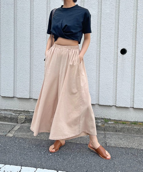 Jewelobe（ジュエローブ）の「ルーズガウチョイージーパンツ（その他パンツ・レディース・ブラック/ベージュ/イエロー/オレンジ/ブルー/ブラック×ホワイト・FREE）」の21枚目の写真