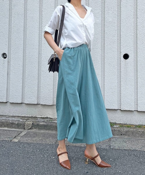 Jewelobe（ジュエローブ）の「ルーズガウチョイージーパンツ（その他パンツ・レディース・ブラック/ベージュ/イエロー/オレンジ/ブルー/ブラック×ホワイト・FREE）」の8枚目の写真