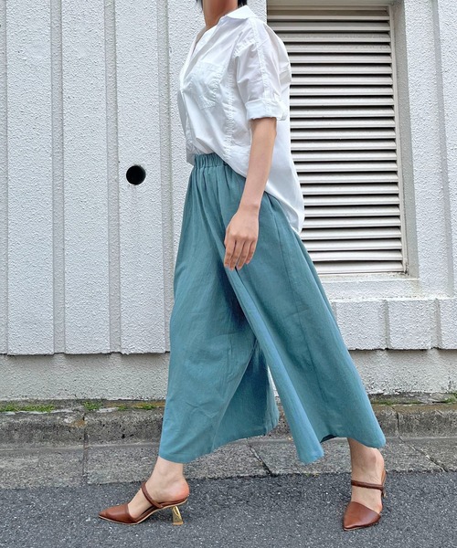 Jewelobe（ジュエローブ）の「ルーズガウチョイージーパンツ（その他パンツ・レディース・ブラック/ベージュ/イエロー/オレンジ/ブルー/ブラック×ホワイト・FREE）」の10枚目の写真