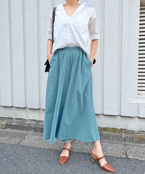 Jewelobe（ジュエローブ）の「ルーズガウチョイージーパンツ（その他パンツ・レディース・ブラック/ベージュ/イエロー/オレンジ/ブルー/ブラック×ホワイト・FREE）」の11枚目の写真