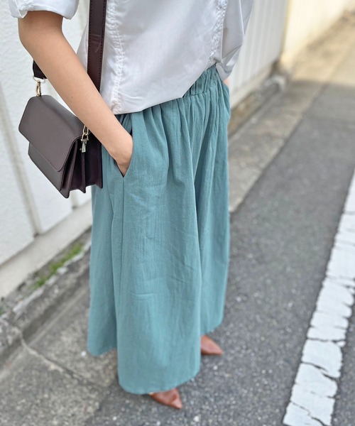 Jewelobe（ジュエローブ）の「ルーズガウチョイージーパンツ（その他パンツ・レディース・ブラック/ベージュ/イエロー/オレンジ/ブルー/ブラック×ホワイト・FREE）」の14枚目の写真