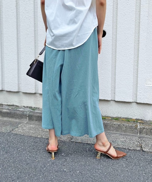 Jewelobe（ジュエローブ）の「ルーズガウチョイージーパンツ（その他パンツ・レディース・ブラック/ベージュ/イエロー/オレンジ/ブルー/ブラック×ホワイト・FREE）」の16枚目の写真