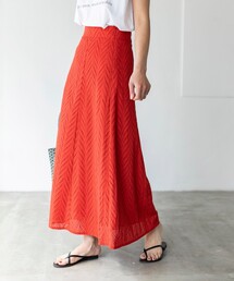 THE SHOP TK  | 刺繍レースミディフレアスカート(スカート)