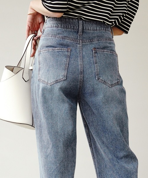 IAMUSE(アイアミューズ)の「【IAMUSE】ハイウエストデニムパンツ S0675(デニムパンツ・レディース・グレー/ライトブルー/オフホワイト/ブルー・S/M)」の8枚目の写真