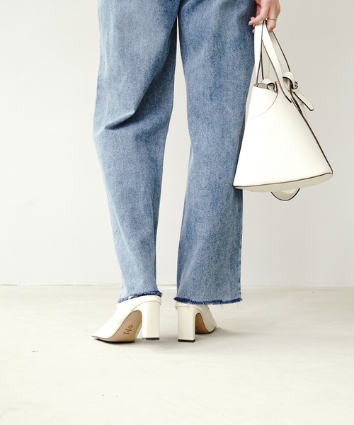 IAMUSE(アイアミューズ)の「【IAMUSE】ハイウエストデニムパンツ S0675(デニムパンツ・レディース・グレー/ライトブルー/オフホワイト/ブルー・S/M)」の10枚目の写真