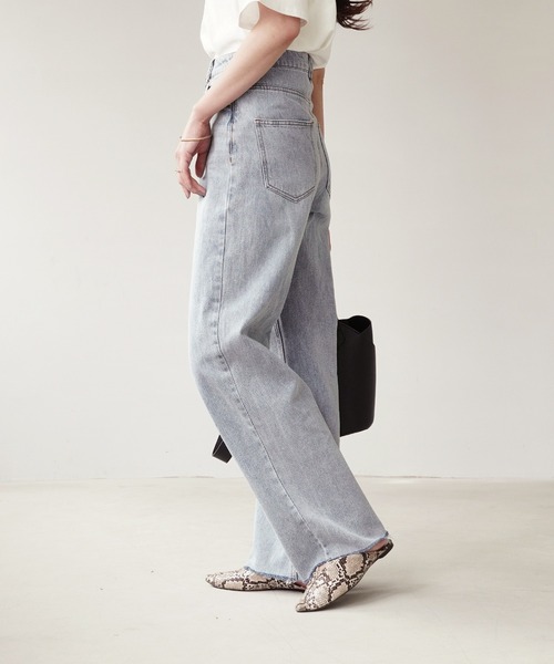 IAMUSE(アイアミューズ)の「【IAMUSE】ハイウエストデニムパンツ S0675(デニムパンツ・レディース・グレー/ライトブルー/オフホワイト/ブルー・S/M)」の11枚目の写真