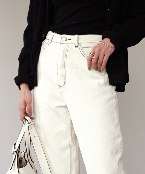 IAMUSE(アイアミューズ)の「【IAMUSE】ハイウエストデニムパンツ S0675(デニムパンツ・レディース・グレー/ライトブルー/オフホワイト/ブルー・S/M)」の19枚目の写真