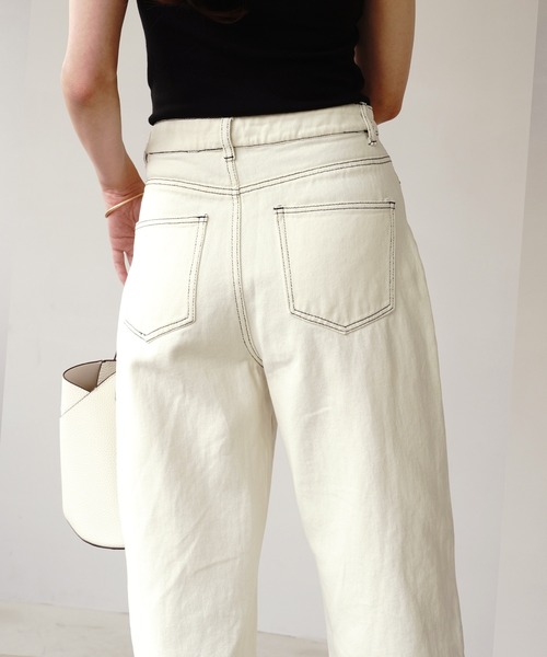 IAMUSE(アイアミューズ)の「【IAMUSE】ハイウエストデニムパンツ S0675(デニムパンツ・レディース・グレー/ライトブルー/オフホワイト/ブルー・S/M)」の20枚目の写真
