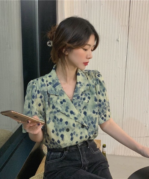 .KOM(ドットコム)の「A'GEM/9 × .kom『.kom/ドットケーオーエム』ボタニカル シャツジャケット(シャツ/ブラウス・レディース・グレー/グリーン・S/M)」の12枚目の写真