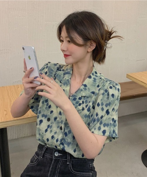 .KOM(ドットコム)の「A'GEM/9 × .kom『.kom/ドットケーオーエム』ボタニカル シャツジャケット(シャツ/ブラウス・レディース・グレー/グリーン・S/M)」の9枚目の写真