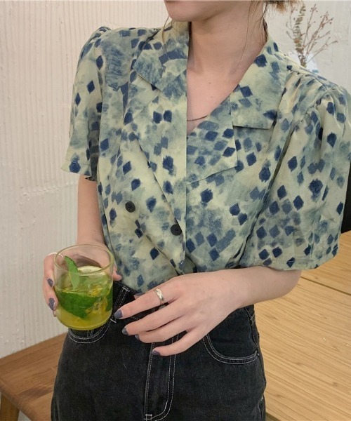 .KOM(ドットコム)の「A'GEM/9 × .kom『.kom/ドットケーオーエム』ボタニカル シャツジャケット(シャツ/ブラウス・レディース・グレー/グリーン・S/M)」の18枚目の写真