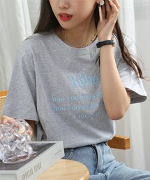 ロゴ刺繍クルーネックTシャツ