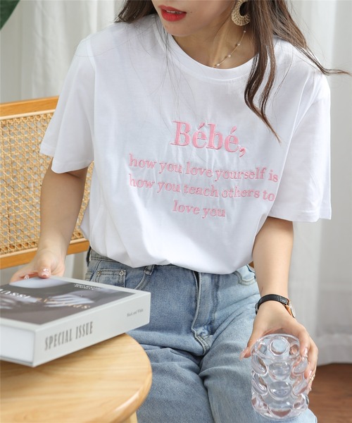 MAISON DE THERESE(メゾン ド テレーズ)の「ロゴ刺繍クルーネックTシャツ(Tシャツ/カットソー・レディース・ブラック/グレー/ホワイト・FREE)」の9枚目の写真