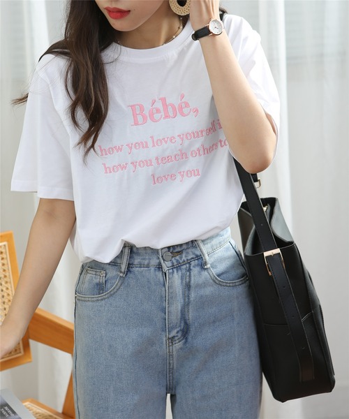 MAISON DE THERESE(メゾン ド テレーズ)の「ロゴ刺繍クルーネックTシャツ(Tシャツ/カットソー・レディース・ブラック/グレー/ホワイト・FREE)」の12枚目の写真