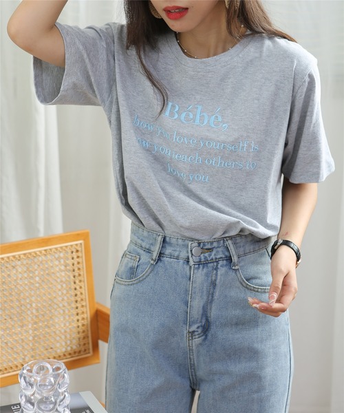 MAISON DE THERESE(メゾン ド テレーズ)の「ロゴ刺繍クルーネックTシャツ(Tシャツ/カットソー・レディース・ブラック/グレー/ホワイト・FREE)」の14枚目の写真
