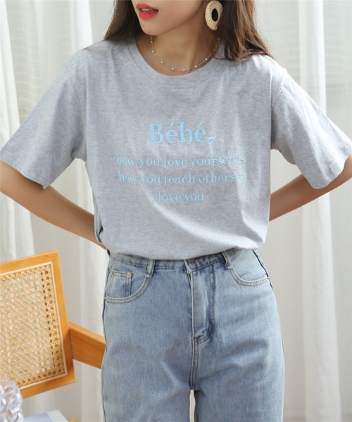 MAISON DE THERESE(メゾン ド テレーズ)の「ロゴ刺繍クルーネックTシャツ(Tシャツ/カットソー・レディース・ブラック/グレー/ホワイト・FREE)」の16枚目の写真