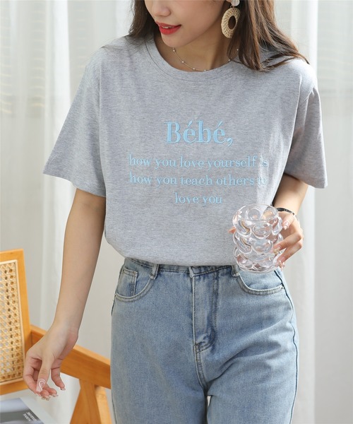 MAISON DE THERESE(メゾン ド テレーズ)の「ロゴ刺繍クルーネックTシャツ(Tシャツ/カットソー・レディース・ブラック/グレー/ホワイト・FREE)」の19枚目の写真