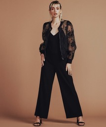 Sov. ソブ　刺繍付きシースルーブルゾン　ブラック　シースルー Sov.（ソブ）の「刺繍付きシースルーブルゾン（ブルゾン）」 - WEAR