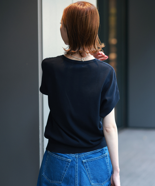 セール】《追加》アイスコットンフレンチスリーブプルオーバー（ニット