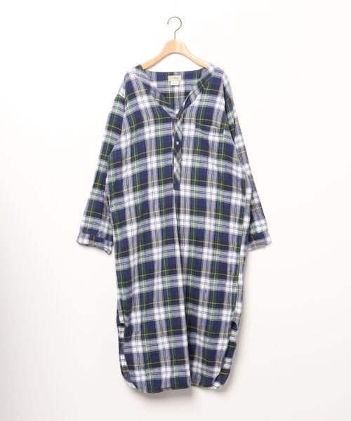 セール ブランド古着 チェック柄長袖ワンピース ワンピース L L Bean エルエルビーン のファッション通販 Zozoused