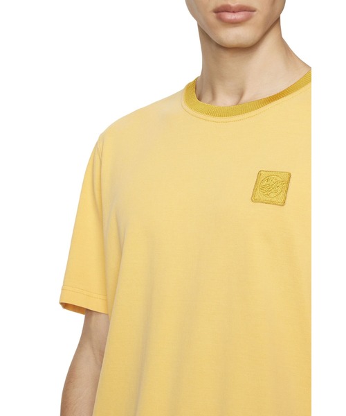DIESEL（ディーゼル）の「メンズ Tシャツ ガーメントダイ（Tシャツ/カットソー・メンズ・イエロー/ブラック・MEDIUM/X-LARGE/XX-LARGE/SMALL/LARGE）」の3枚目の写真