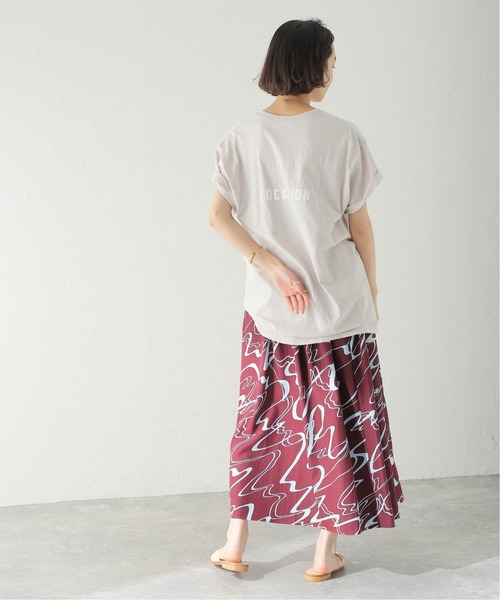 Spick & Span(スピックアンドスパン)の「ペイントプリントスカート(スカート・レディース・ホワイト/ボルドー・38/36)」の13枚目の写真