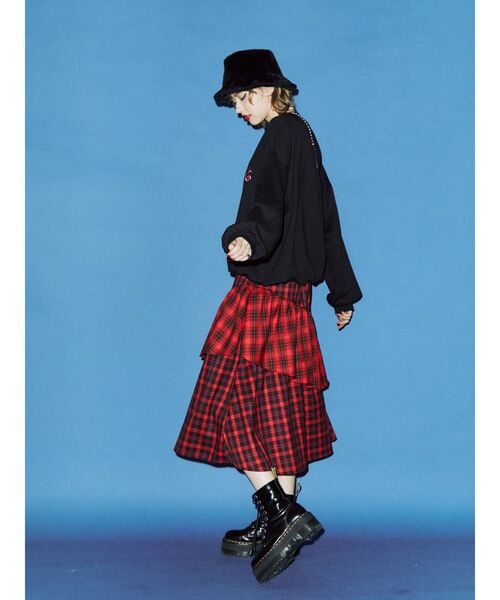 jouetie（ジュエティ）の「クレイジーティアードスカート（スカート・レディース・ブラック/レッド/グリーン・MEDIUM）」の12枚目の写真