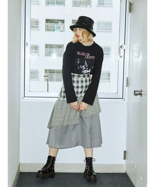 jouetie（ジュエティ）の「クレイジーティアードスカート（スカート・レディース・ブラック/レッド/グリーン・MEDIUM）」の8枚目の写真