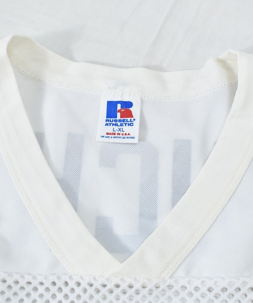 RUSSELL(ラッセル)の「【ヴィンテージ古着】RUSSELL / ラッセル ALBANY フットボール メッシュTシャツ USA製(Tシャツ/カットソー・メンズ・ホワイト・X-LARGE)」の5枚目の写真
