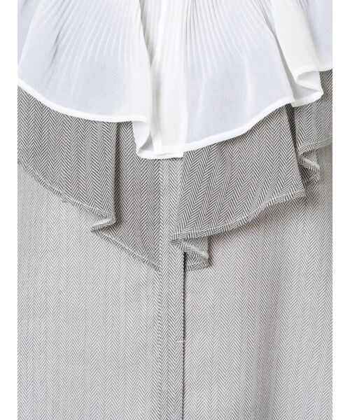 MERCURYDUO（マーキュリーデュオ）の「付け襟ヘリンボーンプリントブラウス（シャツ/ブラウス・レディース・アイボリー/ブラック・FREE）」の15枚目の写真