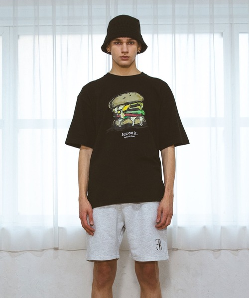 DOUBLE CHEESEBURGER(ダブルチーズバーガー)の「ダブルチーズバーガー Tシャツ -Just eat it- / DOUBLE CHEESEBURGER T-Shirt -Just eat it-(Tシャツ/カットソー・レディース・ホワイト/ブラック・FREE)」の9枚目の写真