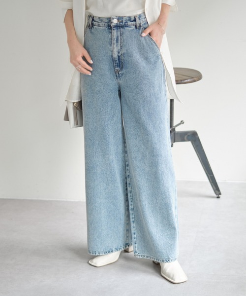 COLONY 2139（コロニートゥーワンスリーナイン）の「3サイズ展開 / デニムワイドパンツ（デニムパンツ・レディース・ブラック/ブルー・SMALL/MEDIUM/LARGE）」の16枚目の写真