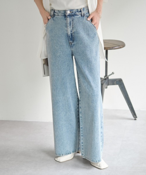 COLONY 2139（コロニートゥーワンスリーナイン）の「3サイズ展開 / デニムワイドパンツ（デニムパンツ・レディース・ブラック/ブルー・SMALL/MEDIUM/LARGE）」の17枚目の写真